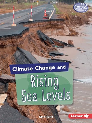 Book cover depicting coastal erosion and the title "Climate Change and Rising Sea Levels".