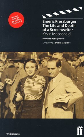 Book cover featuring a black and white photograph of Pressburger with others.