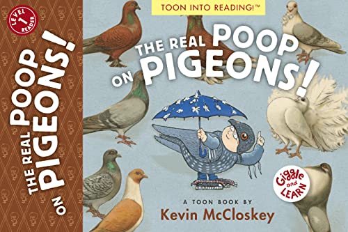 Book cover featuring cartoon pigeons, one sheltering under an umbrella.