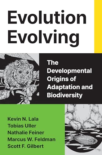 Book cover: "Evolution Evolving" with illustrations of animals and text.