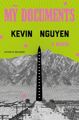 Book cover featuring a black obelisk with eyes against a mountain and green background.