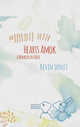 Book cover with watercolor washes, fork and rabbit illustrations.