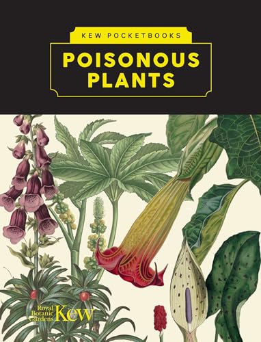 Book cover titled Kew Pocketbooks: Poisonous Plants featuring botanical illustrations of various toxic flowers.