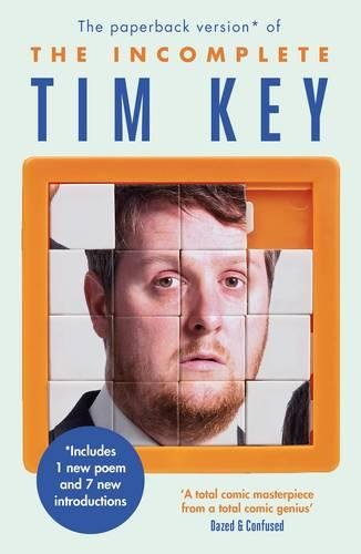 Book cover featuring a fragmented portrait of Tim Key in an orange frame.