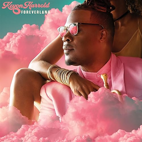 Keyon Harrold album cover featuring a man in pink amidst pink clouds.