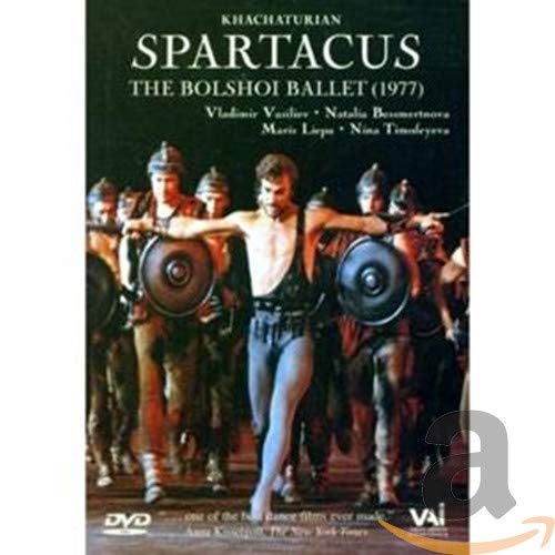 DVD cover for Khachaturian’s “Spartacus” ballet, featuring dancers in costume.