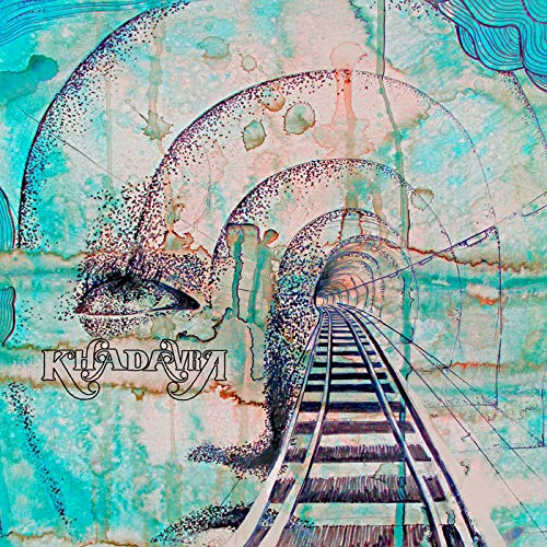 CD cover with a swirling, dreamlike image of a train track and moon.