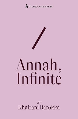 Book cover with purple background, a slash, and the title "Annah, Infinite".