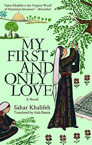Book cover featuring a woman in traditional dress reaching toward an olive tree.
