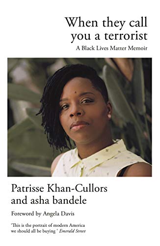 Book cover: portrait of Patrisse Khan-Cullors, memoir title text.