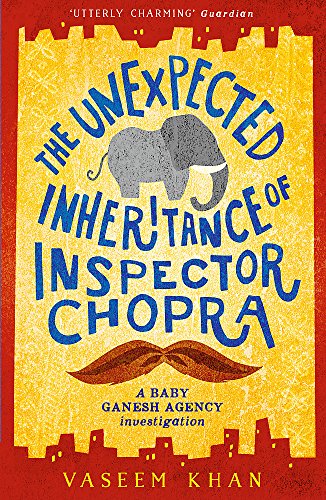 Book cover with yellow background, elephant illustration, and bold blue text.