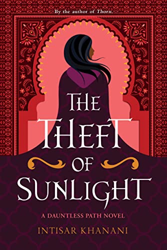 Book cover: woman with dark hair silhouetted against a red archway.