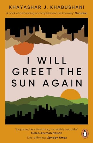 Book cover: orange suns above and below a silhouetted cityscape.
