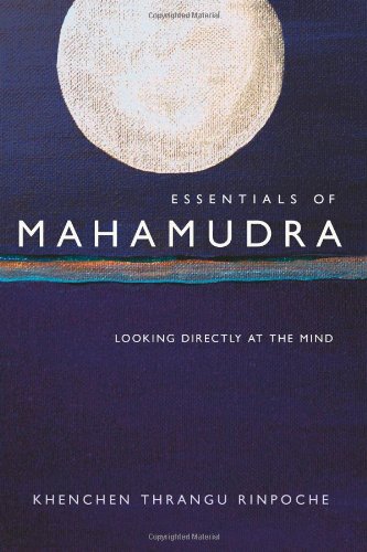 Book cover: "Essentials of Mahamudra" with a large white circle on blue.