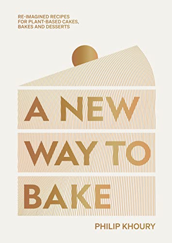 Book cover titled A New Way to Bake with a stylized cake slice graphic.