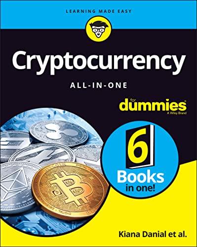 Book cover: "Cryptocurrency All-in-One For Dummies" with coins and a blue "6" badge.