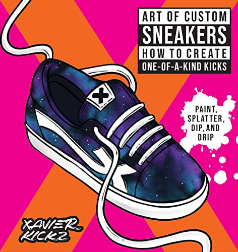 Book cover featuring a painted sneaker with colorful splatters and text.