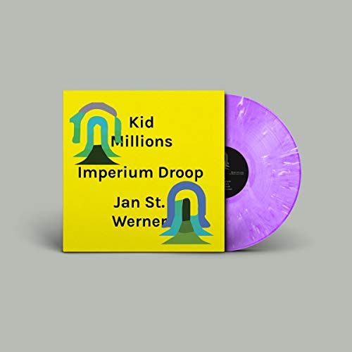 YellowCCCYellow album cover for Imperium Droop next to a purple vinyl record.