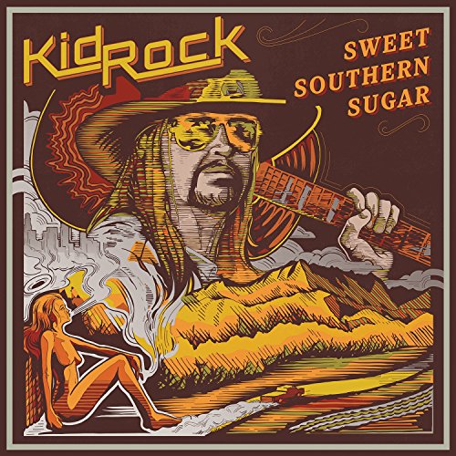 Kid Rock album cover, “Sweet Southern Sugar,” with illustrated portrait and figures.