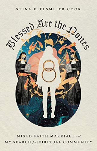Book cover with illustrated figures in religious garb and wedding rings.