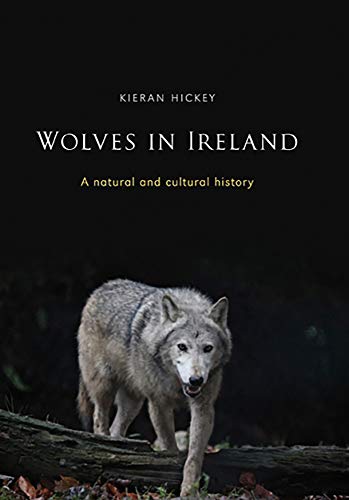 Book cover: "Wolves in Ireland" with a wolf portrait.