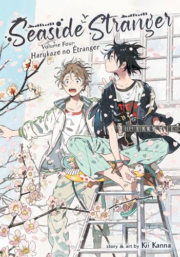 Manga cover featuring two young men with a guitar and cherry blossoms.