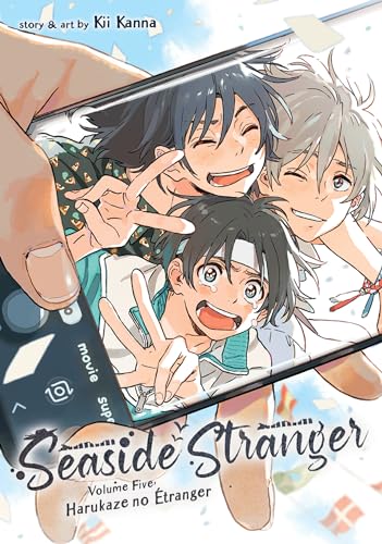 Manga cover featuring three young men with colorful hair, holding a phone.