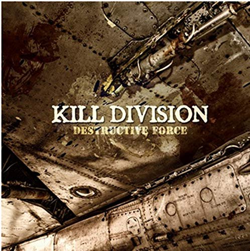 The alt text for the image is: "Damaged metal aircraft parts with 'Kill Division' and 'Destructive Force' text."