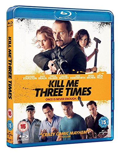 "Blu-ray case for 'Kill Me Three Times' with actors on the cover."