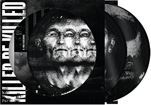 Vinyl record sleeve with band logo and artwork, likely featuring a dark ominous design.
