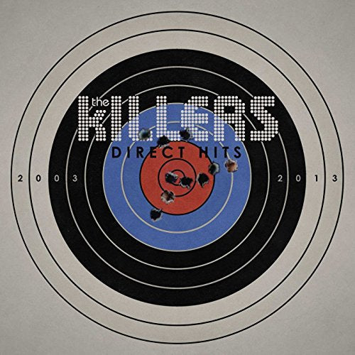 The Killers "Direct Hits" vinyl record with a target design.