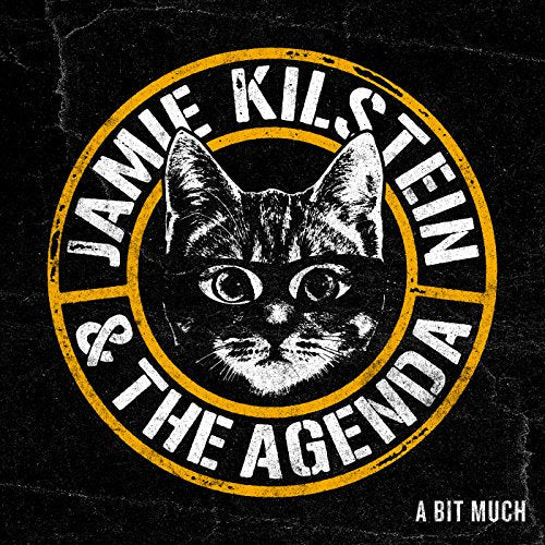 Black and yellow album cover featuring a cat's face inside a circle.