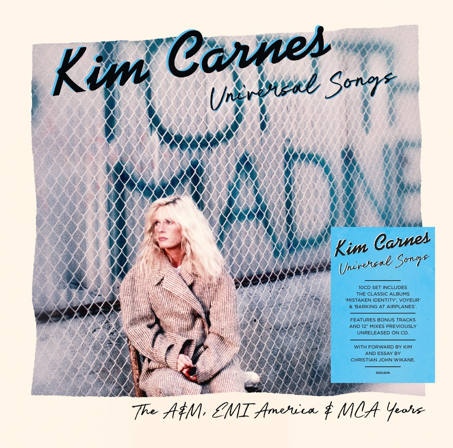 CD cover for Kim Carnes’ “Universal Songs” featuring a woman in a coat.