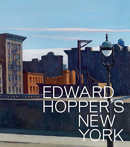 A painting of a New York cityscape with a streetlamp and text overlay.