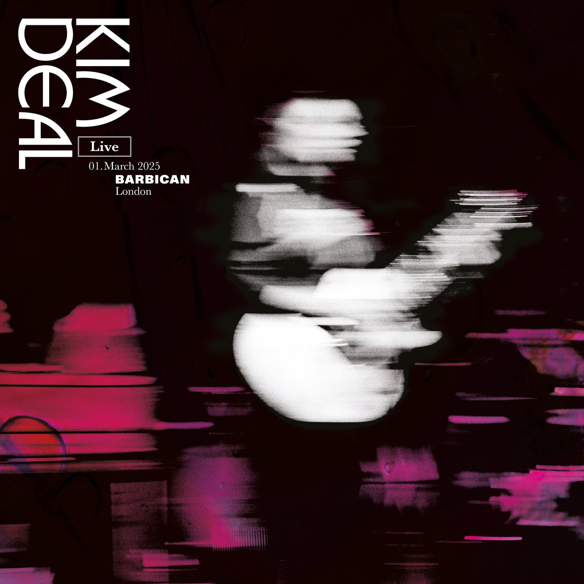 CD cover for Kim Deal’s “Live at the Barbican” with blurred performer.