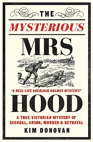Book cover: "The Mysterious Mrs Hood" with illustration of a Victorian scene.