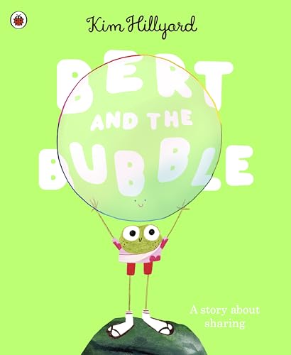 Green cover with a small, smiling creature holding a large bubble.