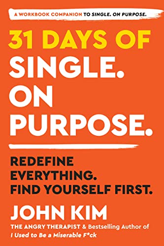 Orange book cover with bold yellow text: "31 Days of Single on Purpose.