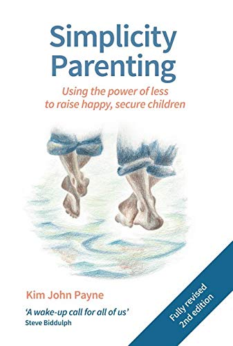 Book cover for Simplicity Parenting showing a drawing of two pairs of bare feet.