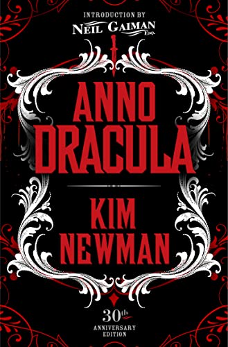 Book cover: “Anno Dracula” with ornate silver frame and red background.