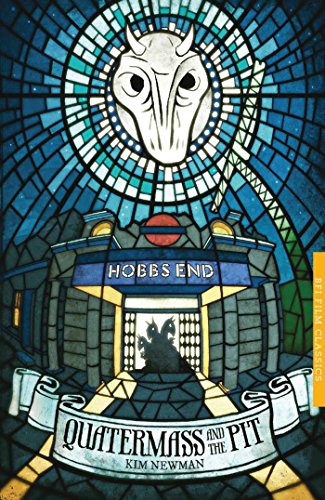Book cover: stylized illustration of a horned skull above a London Underground station.