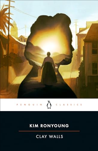 Book cover for "Clay Walls" featuring a woman’s silhouette and a sunset landscape.