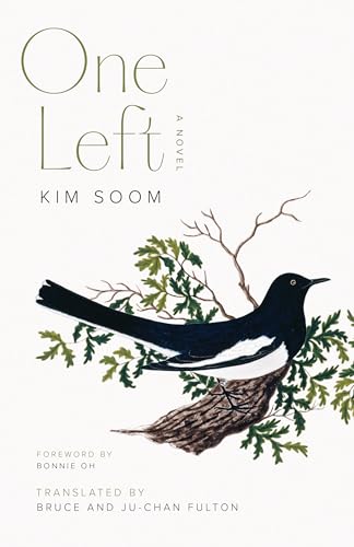 Book cover: "One Left" by Kim Soom, featuring a magpie and branches.