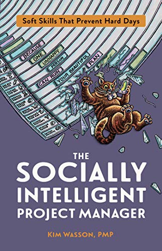 Book cover with illustrated cat amidst scattered papers and project plans.