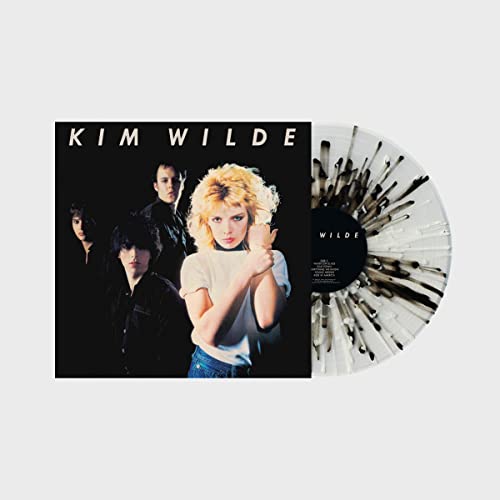 Kim Wilde album cover and clear/black splatter vinyl record shown.