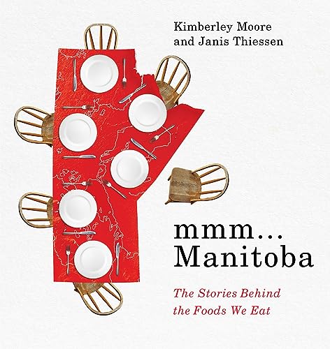Book cover: “mmm… Manitoba” with dining set shaped like the province.