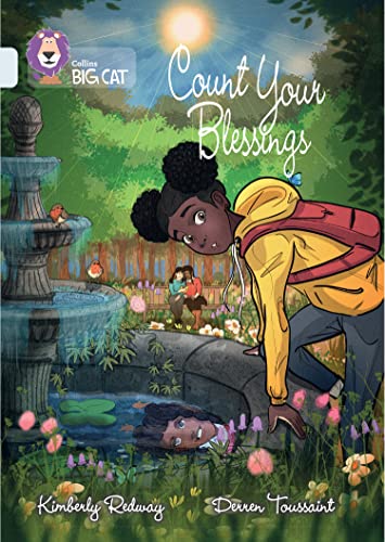 Book cover: girl looking into a pond with a reflection.