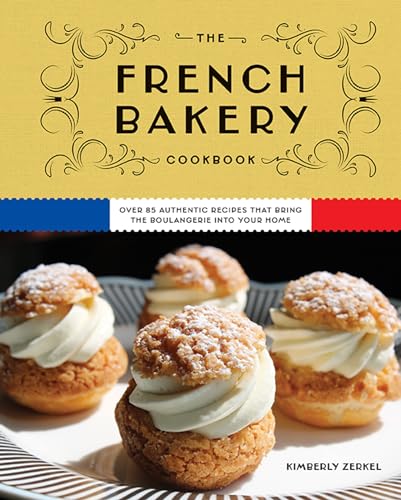 Cookbook cover with “French Bakery” title and image of cream puffs.