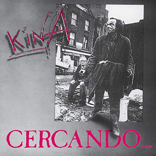 Vinyl album cover for Kina’s “Cercando” featuring a black and white street scene.