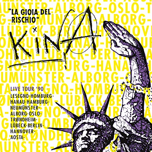 Vinyl record cover for Kina’s “La Gioia Del Rischio” with abstract art.